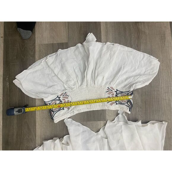 Free People La Luna Set, White Eyelet Tunic Top and Shorts, Sz Medium, MSRP $148 - Picture 3 of 12